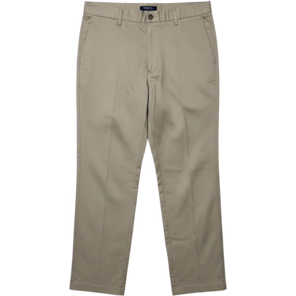 Savane Chino Pants Mens 42x30 Khaki Tan Flat Front Cotton Blend Stretch Business